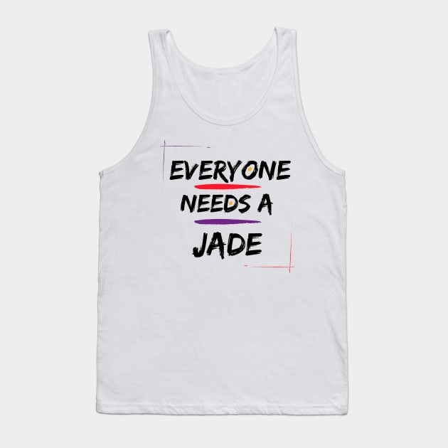 Jade Name Design Everyone Needs A Jade Tank Top by Alihassan-Art